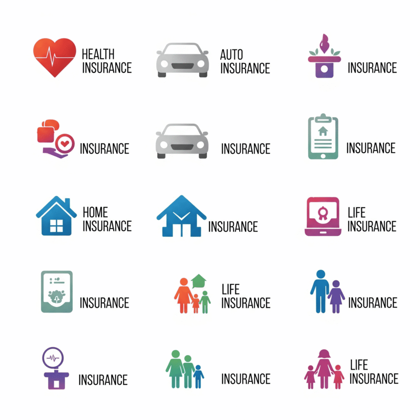 A conceptual image showing how insurance works as a shield to protect a family from financial risks